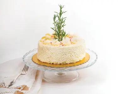 White Chocolate Cake with Peppermint Frosting