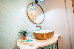 blue tile bathroom
