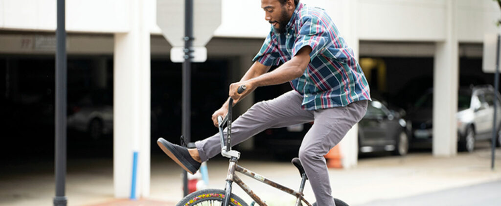 guy on bicycle