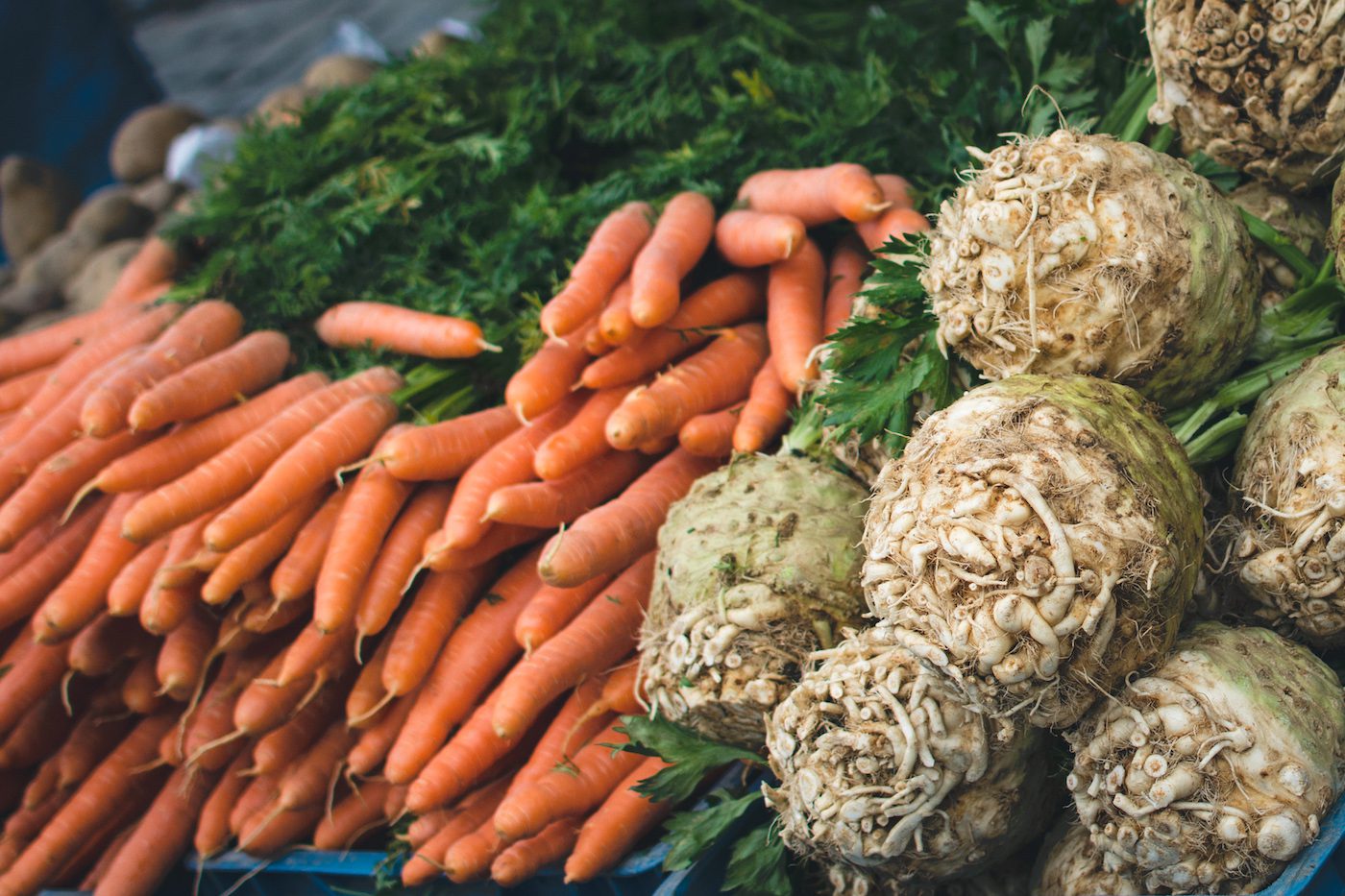 winter vegetables at farmers market
