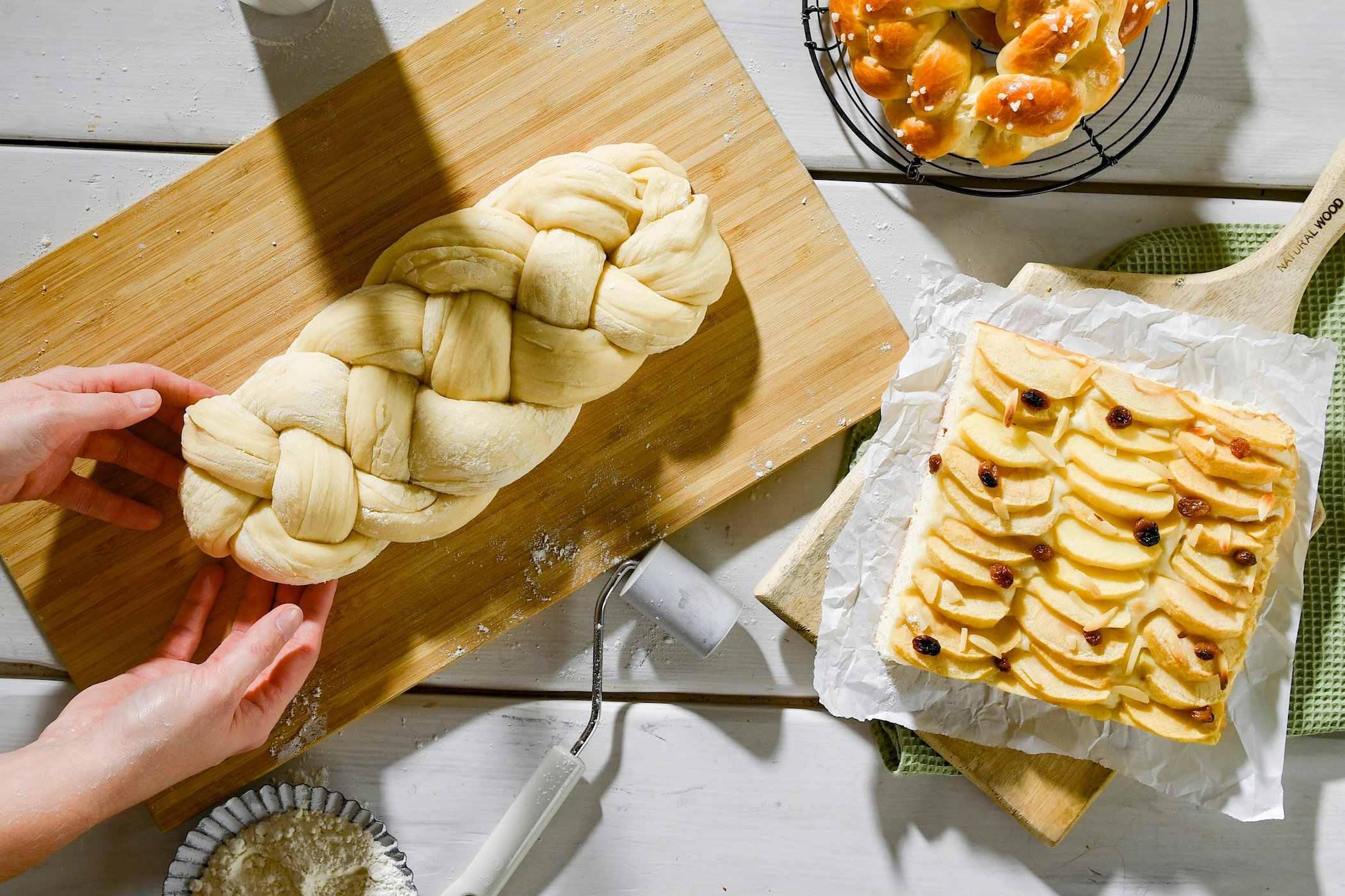 challah bread and easter treats