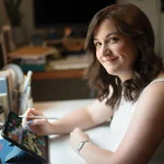 artist Elizabeth Gray in her studio